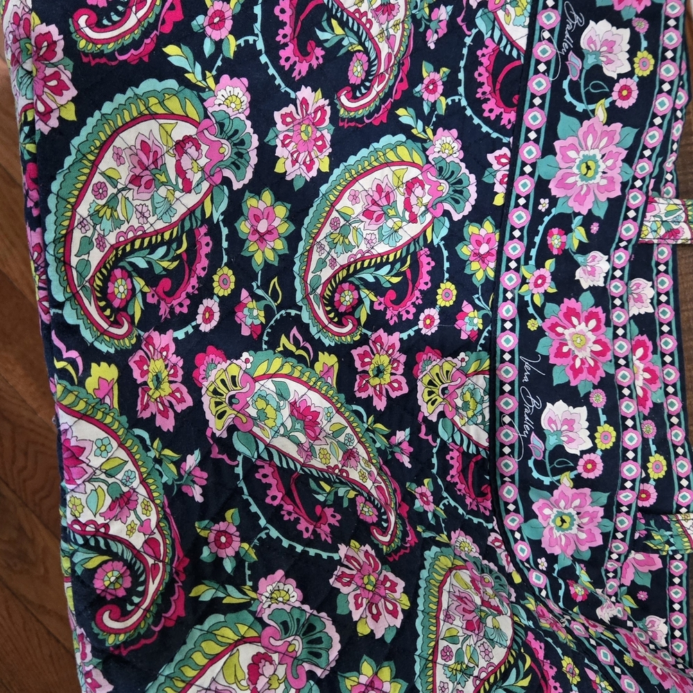 Vera Bradley Paisley Floral Tote - Pink, Green, Blue